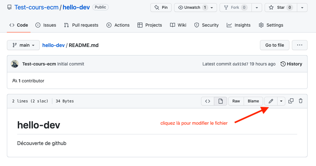 cliquer pour éditer le fichier