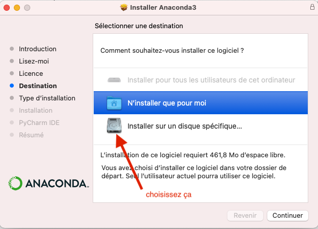 où installer anaconda