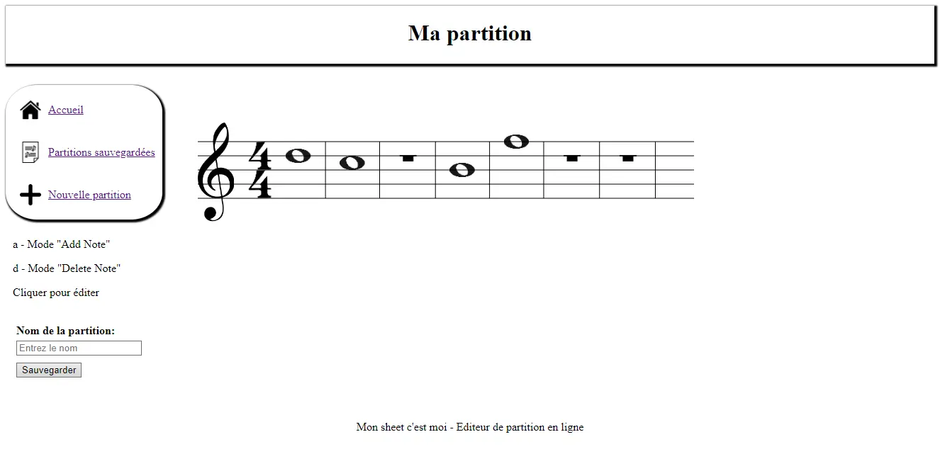 Partition dernière version