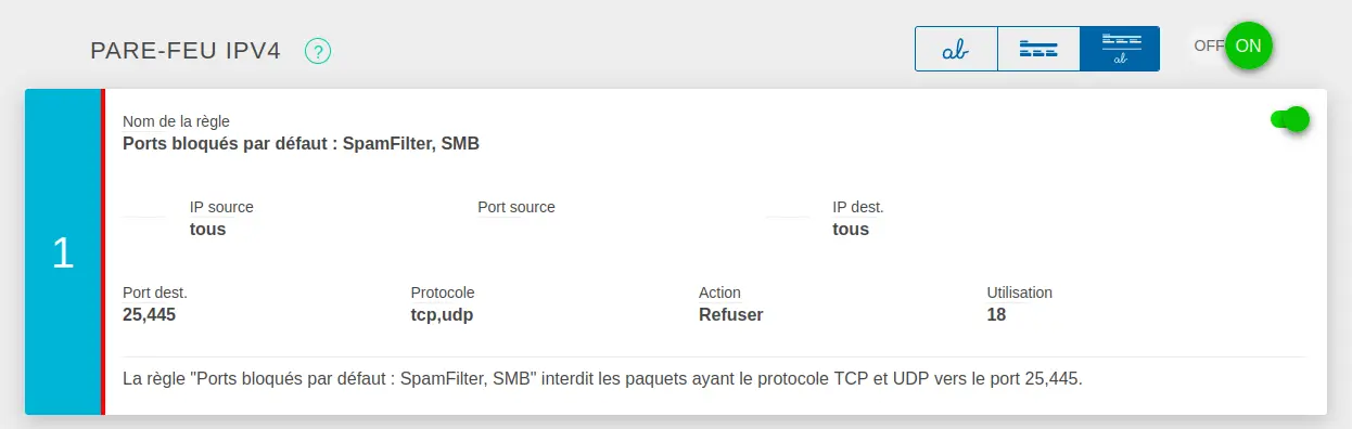 Box page Firewall