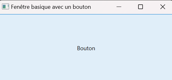 Fenêtre basique avec un bouton