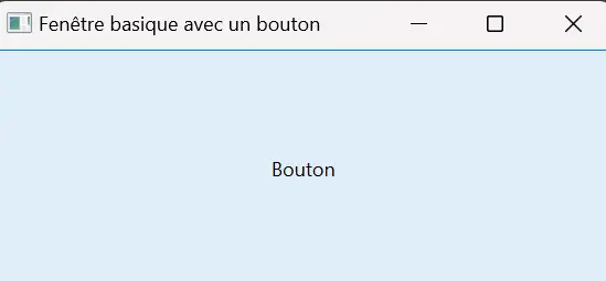 Fenêtre basique avec un bouton