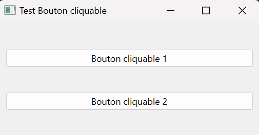 Test boutons cliquables