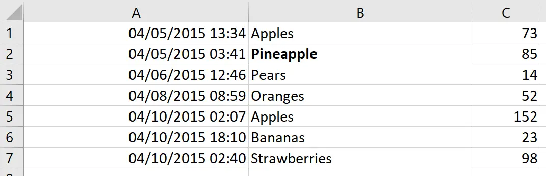 Excel modifié