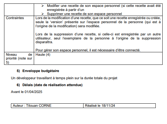 Cahier des charges - 2