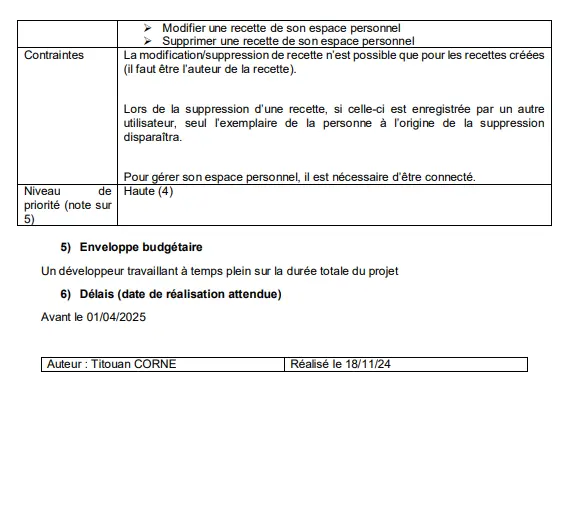 Cahier des charges - 2