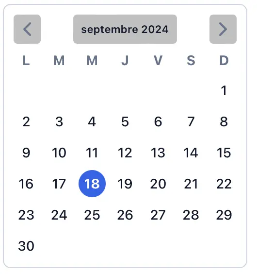 Calendrier vue 1